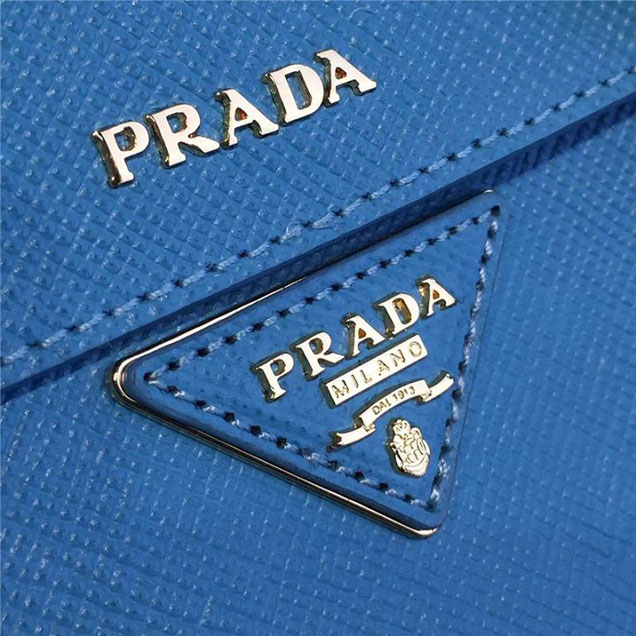 Prada Saffiano Double Handle Tote Bag 30cm Fall Winter 2016 Bag Collection Turquoise