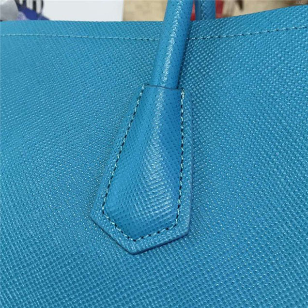 Prada Saffiano Double Handle Tote Bag 33cm Fall Winter 2016 Bag Collection Turquoise