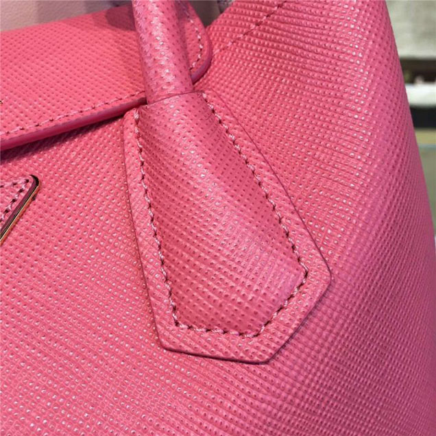 Prada Saffiano Double Handle Tote Bag 26cm Fall Winter 2016 Bag Collection Rose Pink