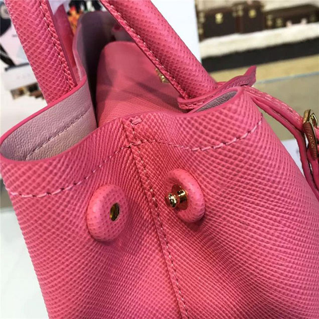 Prada Saffiano Double Handle Tote Bag 26cm Fall Winter 2016 Bag Collection Rose Pink