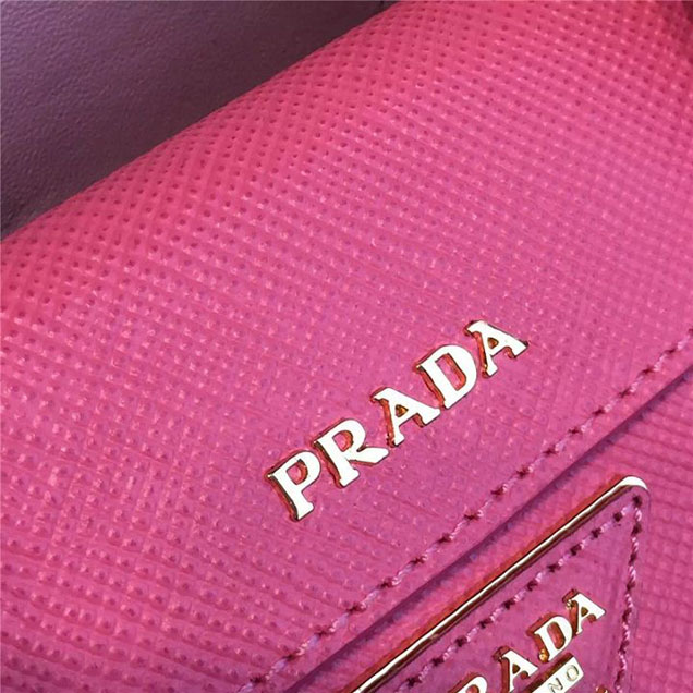 Prada Saffiano Double Handle Tote Bag 26cm Fall Winter 2016 Bag Collection Rose Pink