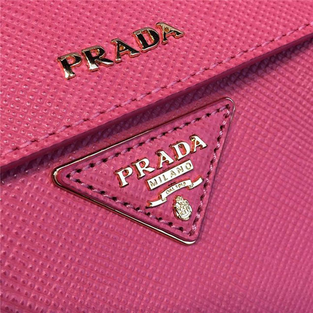 Prada Saffiano Double Handle Tote Bag 30cm Fall Winter 2016 Bag Collection Rose Pink