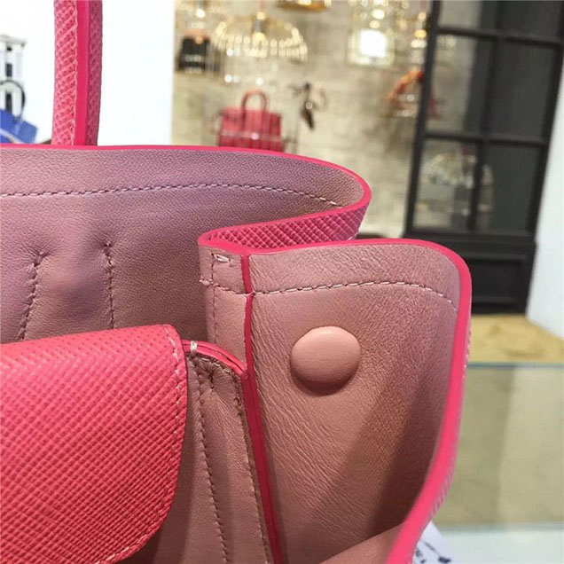 Prada Saffiano Double Handle Tote Bag 30cm Fall Winter 2016 Bag Collection Rose Pink