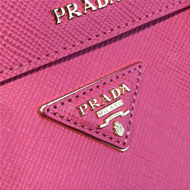 Prada Saffiano Double Handle Tote Bag 35cm Fall Winter 2016 Bag Collection Rose Pink