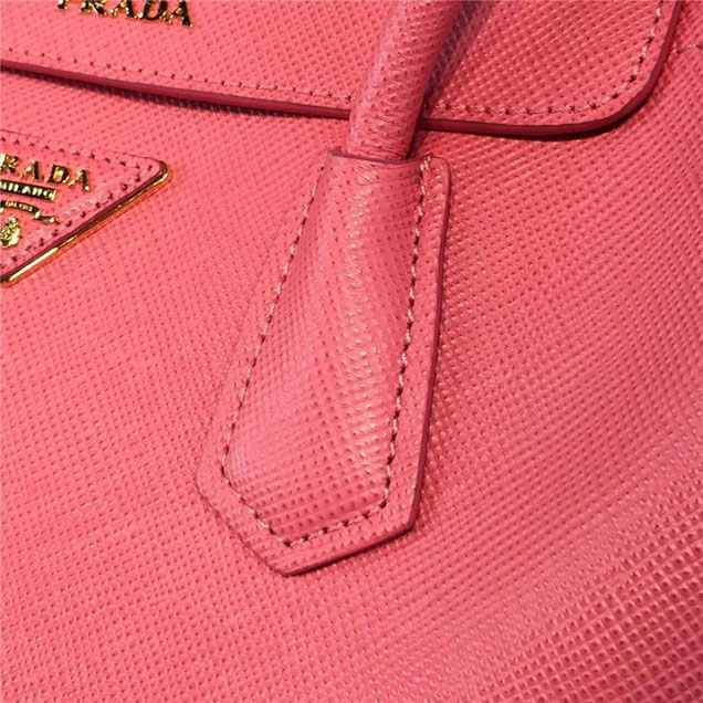Prada Saffiano Double Handle Tote Bag 35cm Fall Winter 2016 Bag Collection Rose Pink