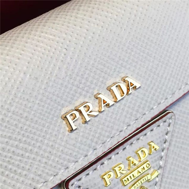 Prada Saffiano Double Handle Tote Bag 30cm Fall Winter 2016 Bag Collection White