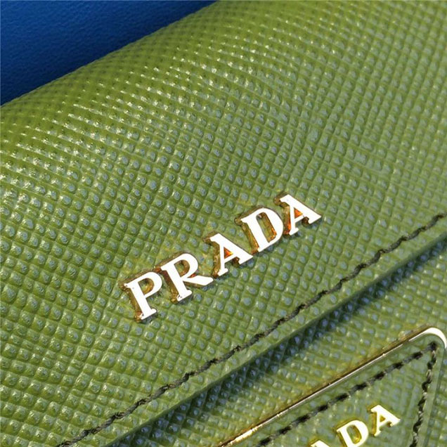 Prada Saffiano Double Handle Tote Bag 35cm Fall Winter 2016 Bag Collection Vert Green