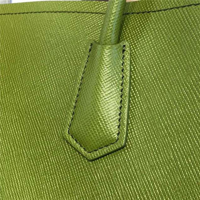 Prada Saffiano Double Handle Tote Bag 35cm Fall Winter 2016 Bag Collection Vert Green