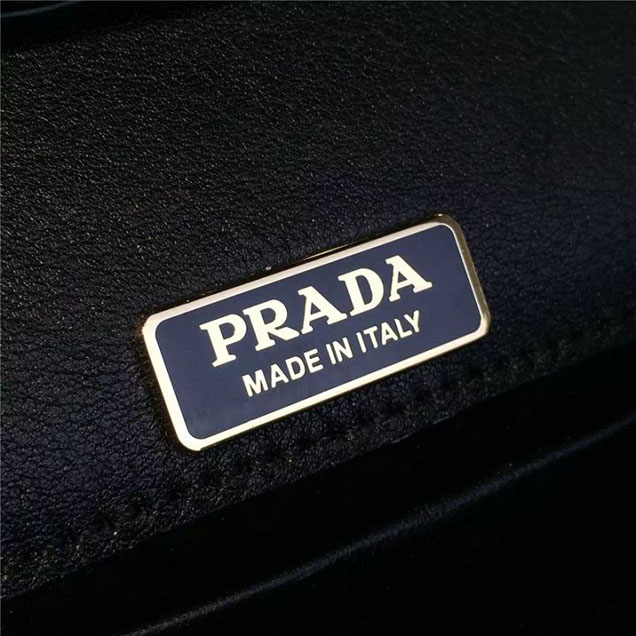 Prada Cahier Astrology Shoulder Bag Calfskin Leather 18cm Fall Winter 2016 Bag Collection Light Blue Black