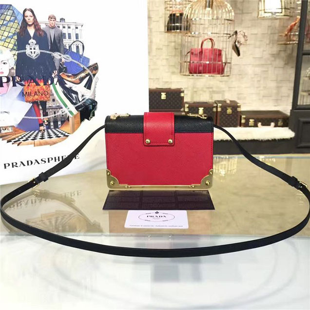 Prada Cahier Astrology Shoulder Bag Calfskin Leather 18cm Fall Winter 2016 Bag Collection Red Black