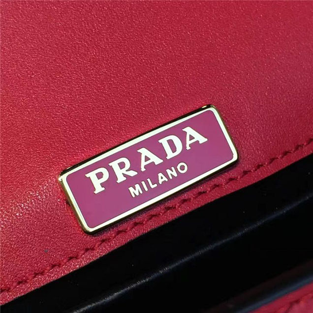 Prada Cahier Astrology Shoulder Bag Calfskin Leather 18cm Fall Winter 2016 Bag Collection Red