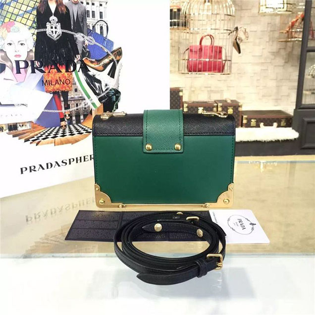 Prada Cahier Astrology Shoulder Bag Calfskin Leather 18cm Fall Winter 2016 Bag Collection Green