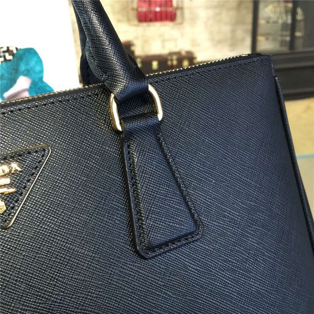Prada Saffiano Lux Double-Zip Tote Bag 33cm Fall Winter 2016 Bag Collection Black