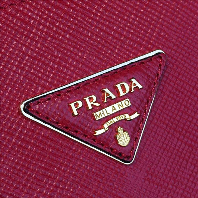 Prada Saffiano Double Handle Tote Bag 35cm Fall Winter 2016 Bag Collection Red