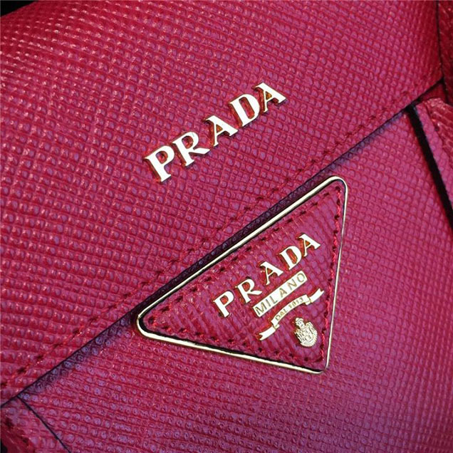 Prada Saffiano Double Handle Tote Bag 26cm Fall Winter 2016 Bag Collection Red