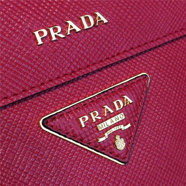 Prada Saffiano Double Handle Tote Bag 33cm Fall Winter 2016 Bag Collection Red