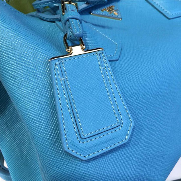 Prada Saffiano Double Handle Tote Bag 33cm Fall Winter 2016 Bag Collection Turquoise Green