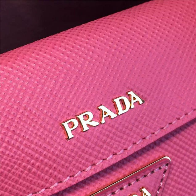 Prada Saffiano Double Handle Tote Bag 33cm Fall Winter 2016 Bag Collection Rosy Pink