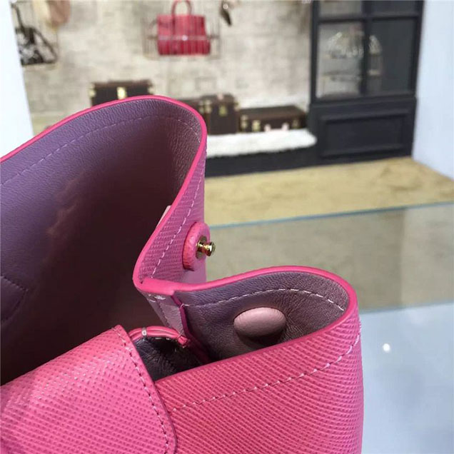 Prada Saffiano Double Handle Tote Bag 35cm Fall Winter 2016 Bag Collection Rosy Pink