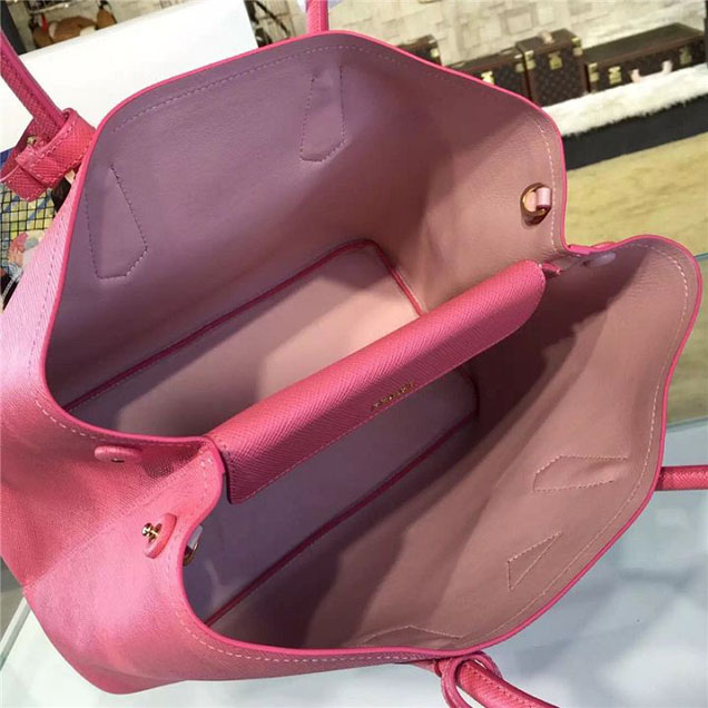Prada Saffiano Double Handle Tote Bag 35cm Fall Winter 2016 Bag Collection Rosy Pink