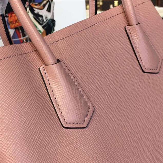 Prada Saffiano Double Handle Tote Bag 26cm Fall Winter 2016 Bag Collection Dusty Pink