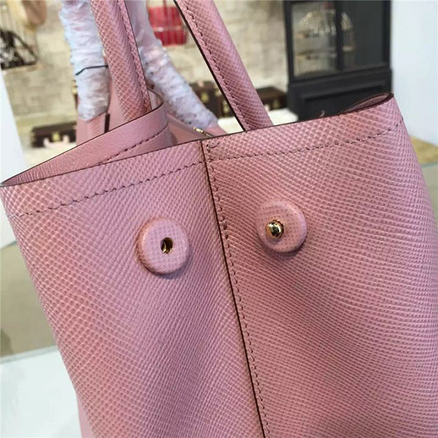 Prada Saffiano Double Handle Tote Bag 35cm Fall Winter 2016 Bag Collection Dusty Pink