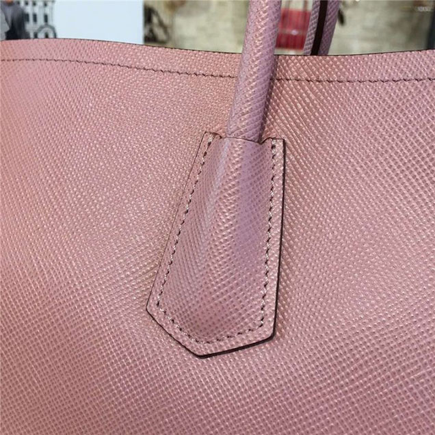Prada Saffiano Double Handle Tote Bag 35cm Fall Winter 2016 Bag Collection Dusty Pink