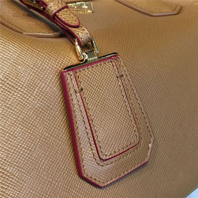 Prada Saffiano Double Handle Tote Bag 33cm Fall Winter 2016 Bag Collection Camel Red