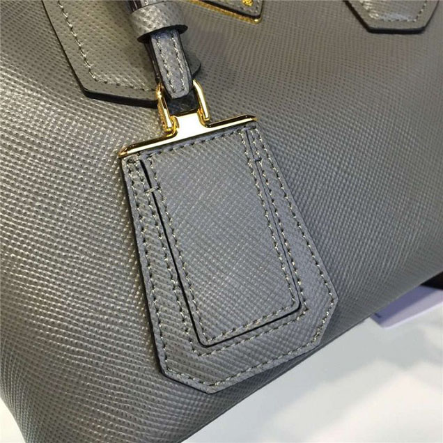 Prada Saffiano Double Handle Tote Bag 26cm Fall Winter 2016 Bag Collection Grey