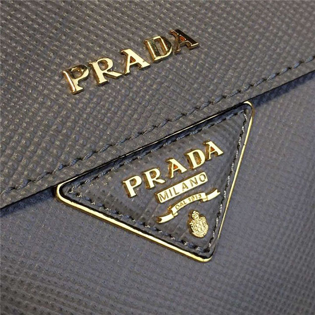Prada Saffiano Double Handle Tote Bag 30cm Fall Winter 2016 Bag Collection Grey