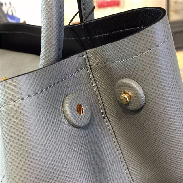Prada Saffiano Double Handle Tote Bag 30cm Fall Winter 2016 Bag Collection Grey