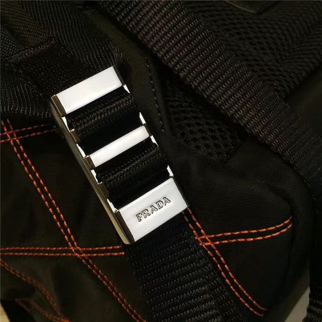 Prada Nylon Backpack 2VZ135 27cm Fall Winter 2017 Bag Collection Multi Black Yellow Red