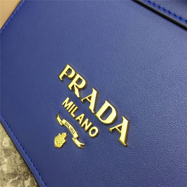 Prada Cahier Shoulder Bag 1BD075 Calfskin Leather 20cm Fall Winter 2017 Bag Collection Sky Blue