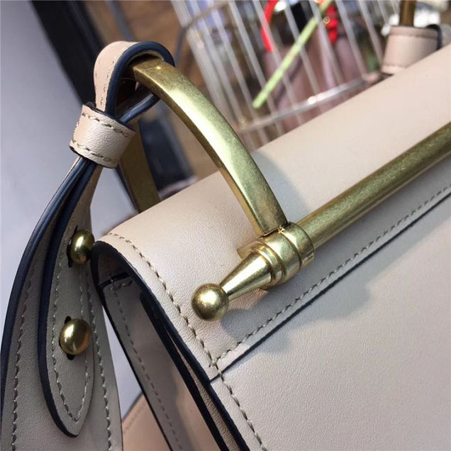 Prada Cahier Shoulder Bag 1BD075 Calfskin Leather 20cm Fall Winter 2017 Bag Collection Beige