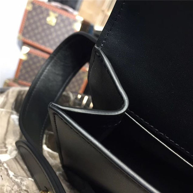 Prada Cahier Shoulder Bag 1BD075 Calfskin Leather 20cm Fall Winter 2017 Bag Collection Black