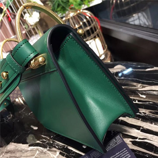 Prada Cahier Shoulder Bag 1BD075 Calfskin Leather 20cm Fall Winter 2017 Bag Collection Green