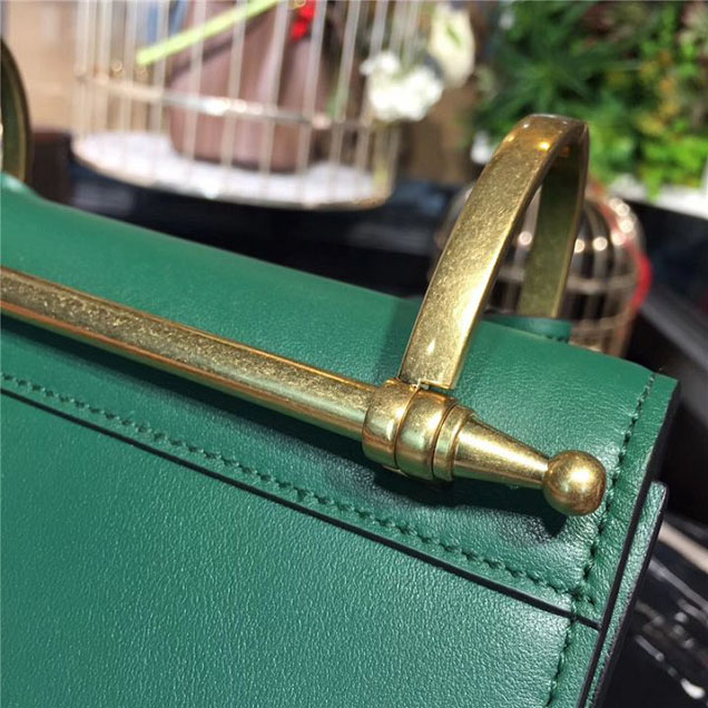 Prada Cahier Shoulder Bag 1BD075 Calfskin Leather 20cm Fall Winter 2017 Bag Collection Green