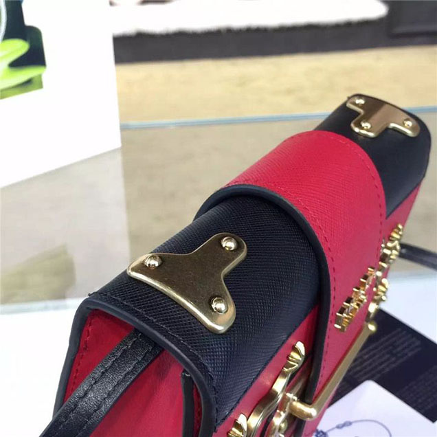 Prada Cahier Astrology Shoulder Bag Calfskin Leather 18cm Fall Winter 2016 Bag Collection Red