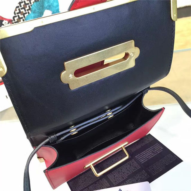 Prada Cahier Astrology Shoulder Bag Calfskin Leather 18cm Fall Winter 2016 Bag Collection Red