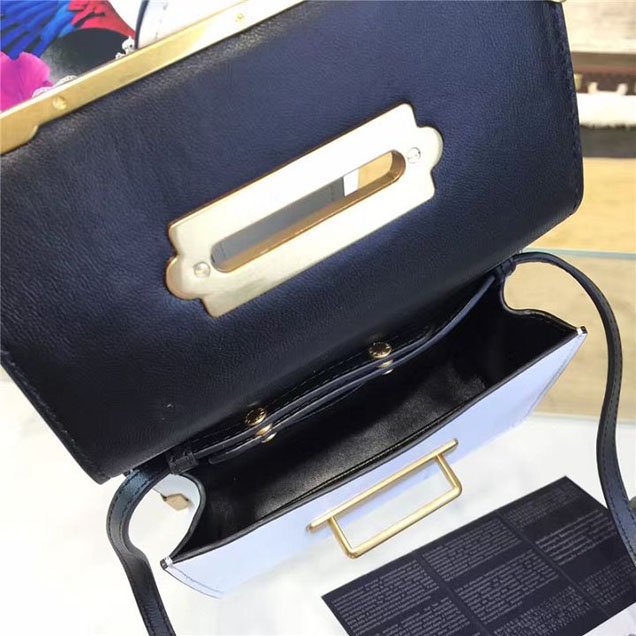 Prada Cahier Astrology Shoulder Bag Calfskin Leather 18cm Fall Winter 2016 Bag Collection White