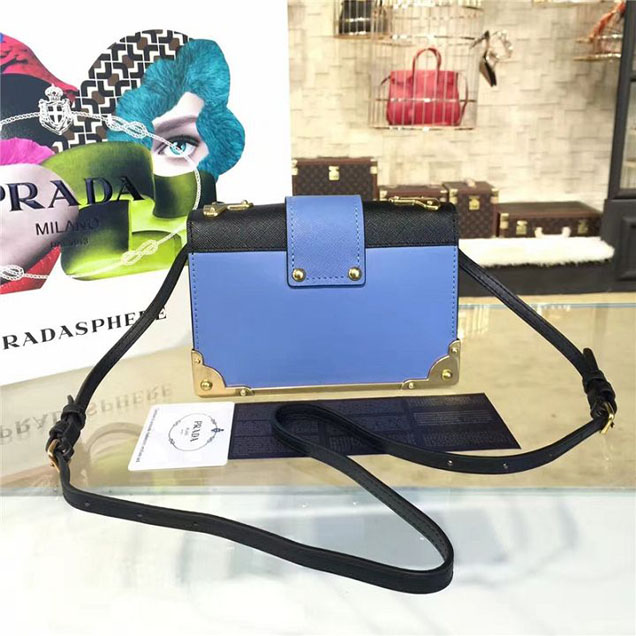 Prada Cahier Astrology Shoulder Bag Calfskin Leather 18cm Fall Winter 2016 Bag Collection Blue