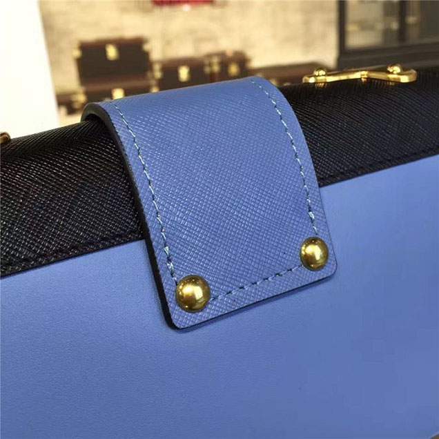 Prada Cahier Astrology Shoulder Bag Calfskin Leather 18cm Fall Winter 2016 Bag Collection Blue