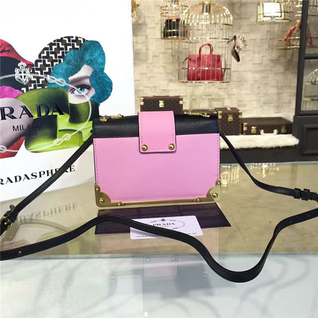 Prada Cahier Astrology Shoulder Bag Calfskin Leather 18cm Fall Winter 2016 Bag Collection Pink