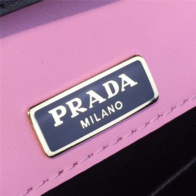 Prada Cahier Astrology Shoulder Bag Calfskin Leather 18cm Fall Winter 2016 Bag Collection Pink