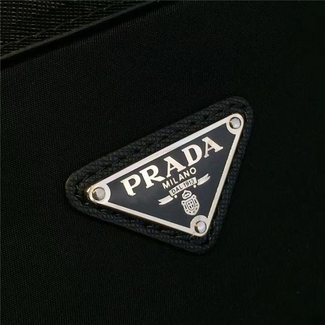 Prada Tessuto Grommet Nylon Backpack with Mink Fur 30cm Fall Winter 2016 Bag Collection Black