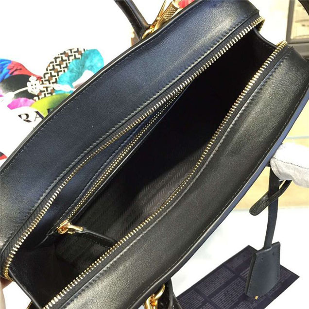 Prada Esplanade City Satchel Bag Saffiano Leather 30cm Fall Winter 2016 Bag Collection Black