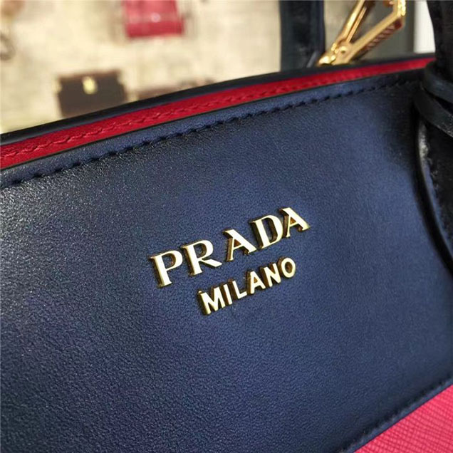 Prada Esplanade City Satchel Bag Saffiano Leather 32cm Fall Winter 2016 Bag Collection Red Black