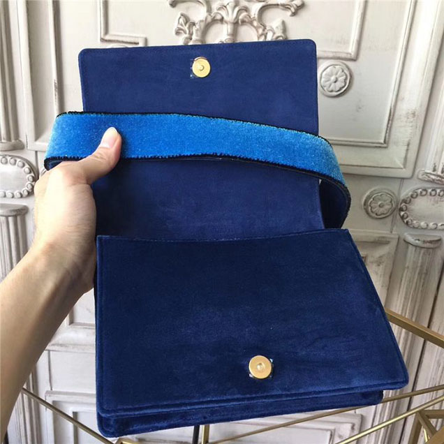 Prada Trompe L'oeil Velvet Cahier Bag 20cm 1BD075 Fall Winter 2017 Bag Collection Blue Green