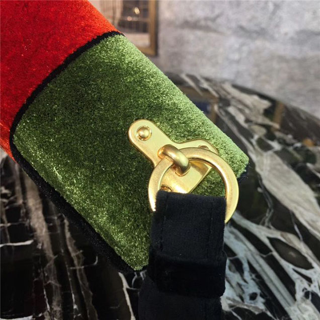 Prada Trompe L'oeil Velvet Cahier Bag 20cm 1BD075 Fall Winter 2017 Bag Collection Green Red