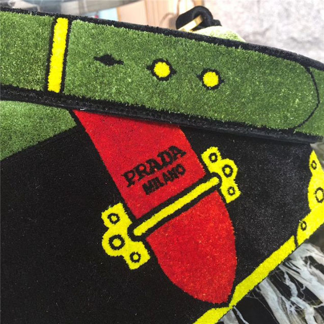 Prada Trompe L'oeil Velvet Cahier Bag 20cm 1BD075 Fall Winter 2017 Bag Collection Green Red